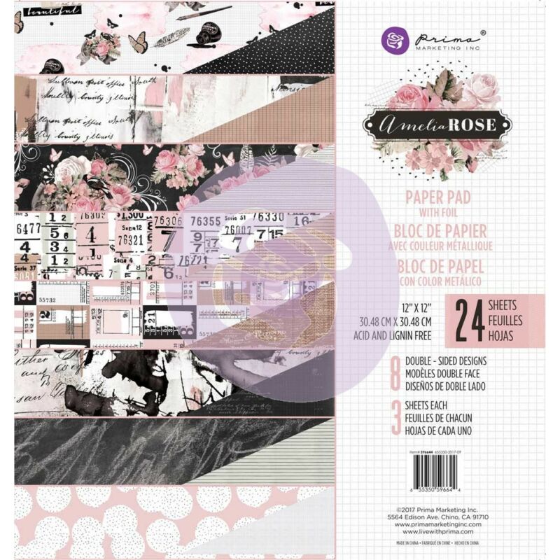 Prima Marketing Amelia Rose - 12x12 Paper Pad