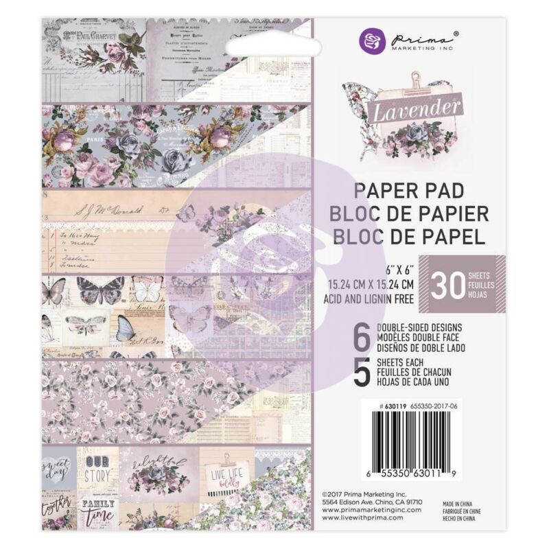 Prima Marketing - Lavender 6x6 papírtömb