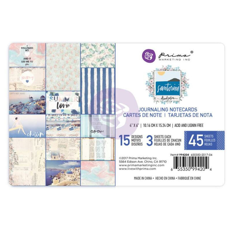 Prima Marketing - Santorini 4x6 Card Pad