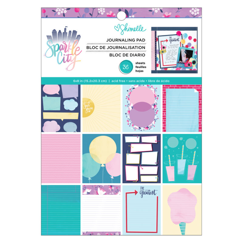 American Crafts - Shimelle - Sparkle City 6x8 Paper Pad (36 Sheets)
