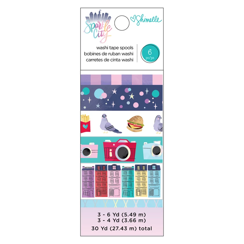 American Crafts - Shimelle - Sparkle City washi szett (6 db)