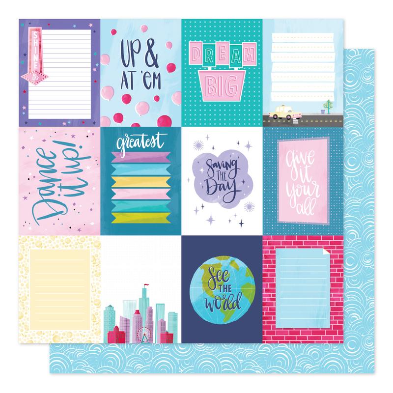 American Crafts - Shimelle - Sparkle City 12x12 Patterned Paper - Dream Big