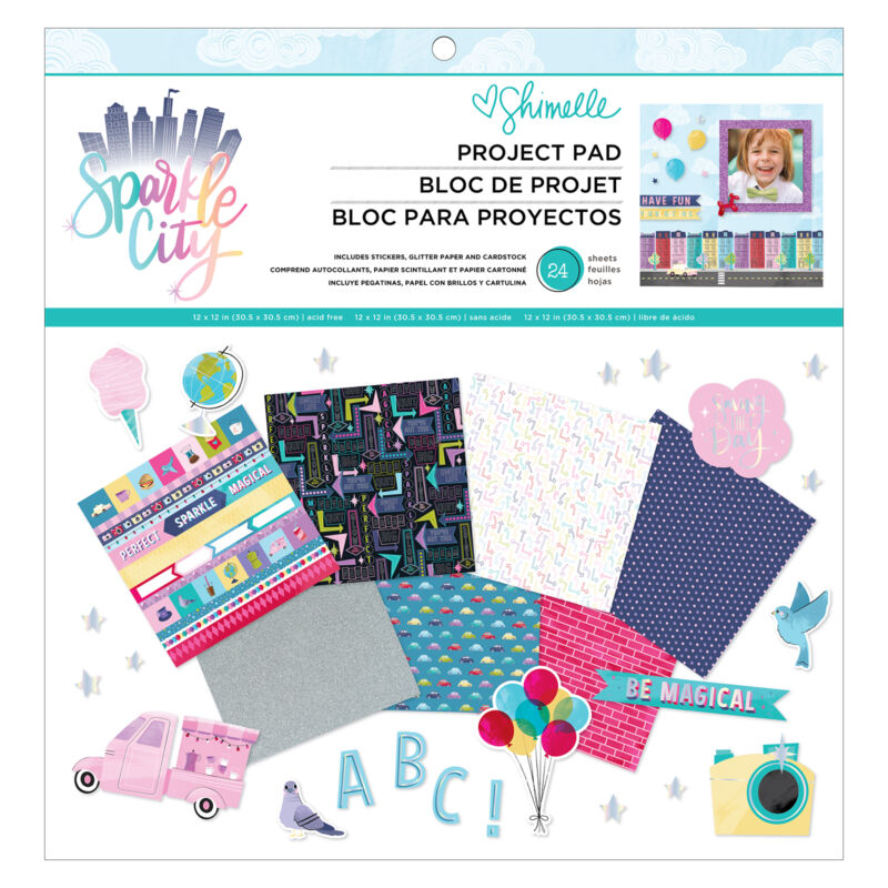 American Crafts - Shimelle - Sparkle City 12x12 Project Pad (24 Sheets)