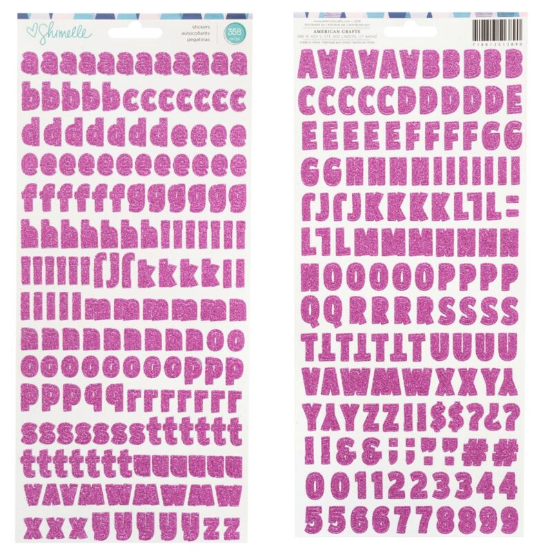 American Crafts - Shimelle - Sparkle City Alphabet Stickers (358 Piece)