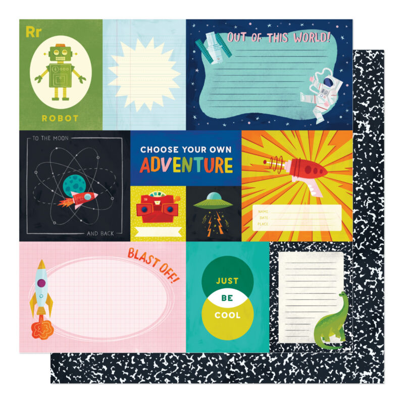 American Crafts - Shimelle - Field Trip 12x12 Patterned Paper - Choose Adventure