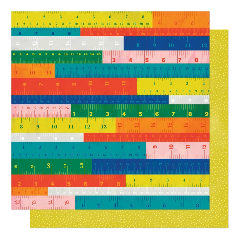 American Crafts - Shimelle - Field Trip 12x12 Patterned Paper - Measure Up