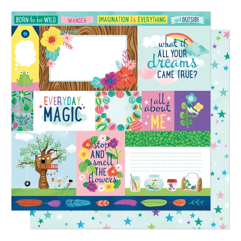 American Crafts- Shimelle - Never Grow Up 12x12 scrapbook papír - Dreams Come True