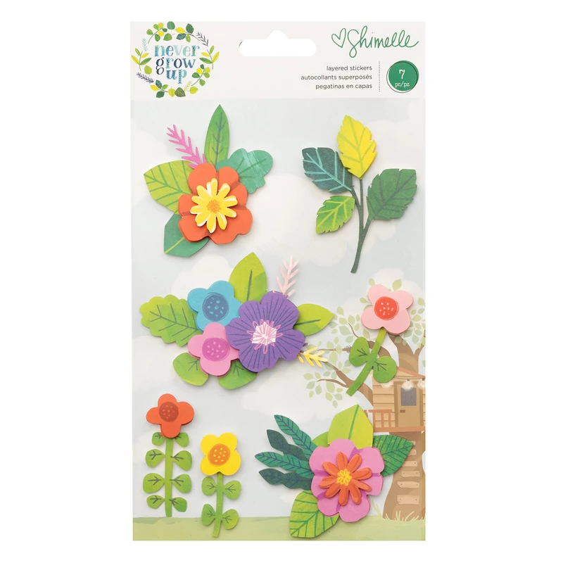 American Crafts- Shimelle - Never Grow Up 3D virág matrica (7 db)