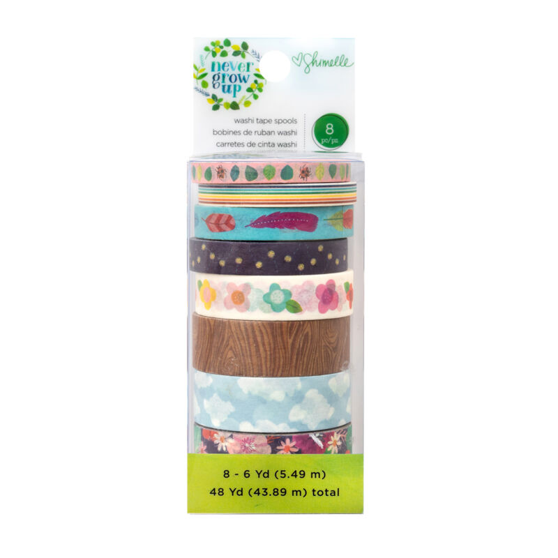 American Crafts- Shimelle - Never Grow Up Washi Tape (8 Piece)
