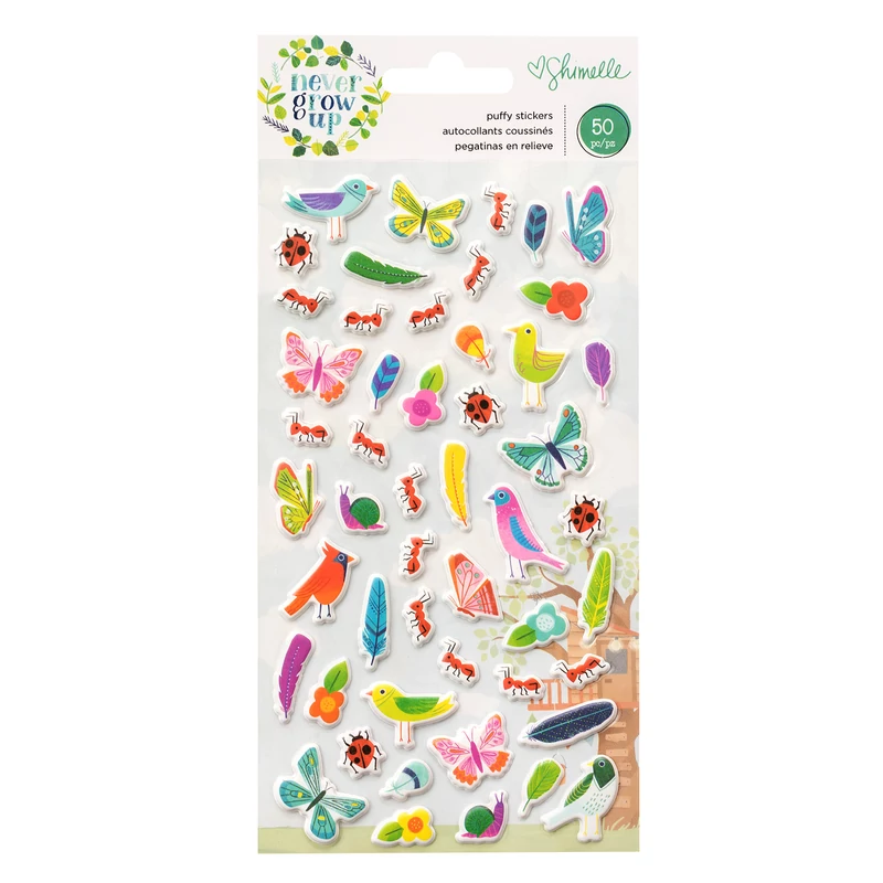 American Crafts- Shimelle - Never Grow Up Puffy Stickers (50 Piece)
