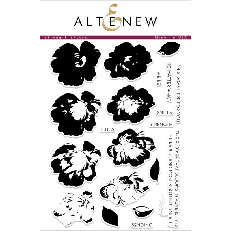Altenew Strength Blooms Stamp Set