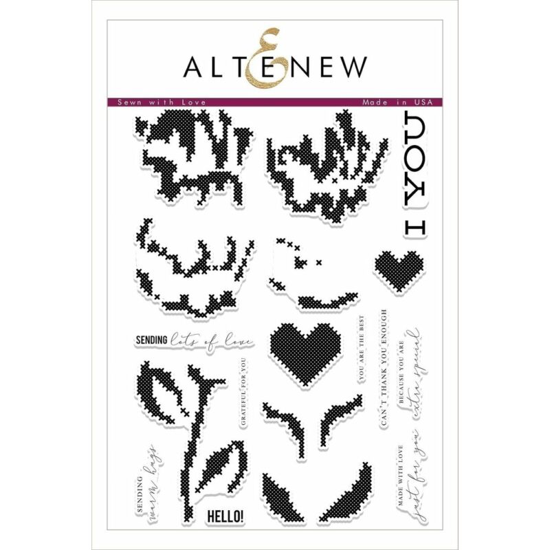 Altenew Sewn with Love Stamp Set