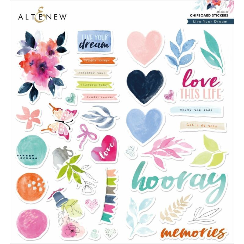 Altenew - Live Your Dream Chipboard Stickers