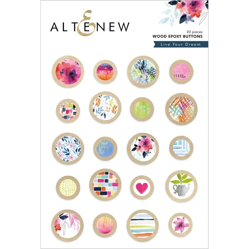Altenew - Live Your Dream Wood Epoxy Buttons
