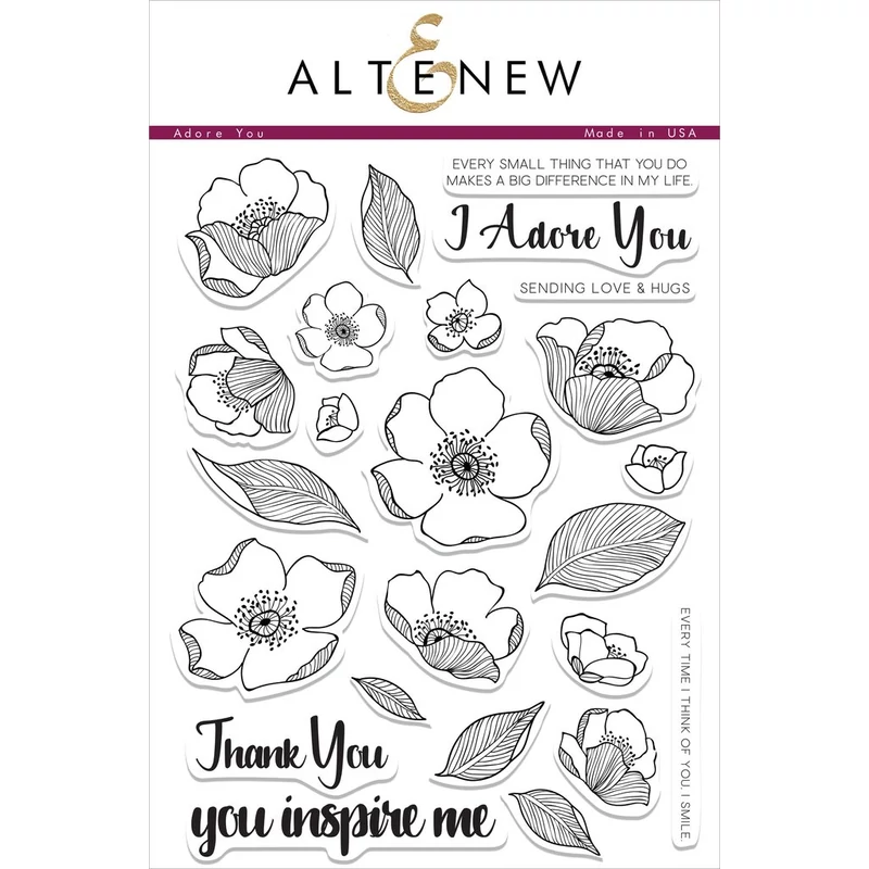 Altenew Adore You Stamp Set