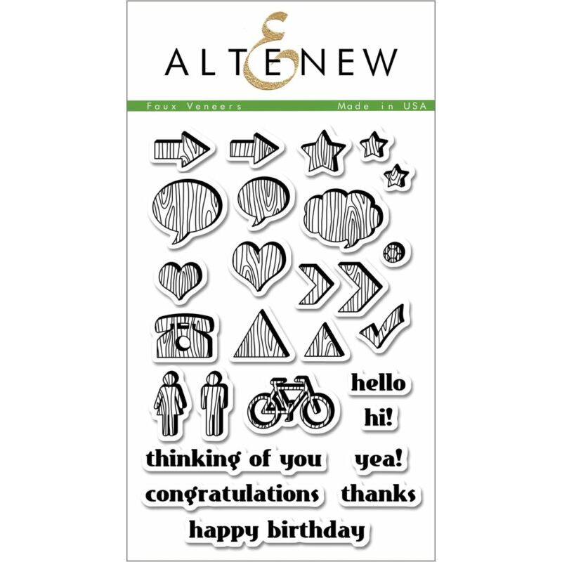 Altenew Faux Veneer Stamp Set