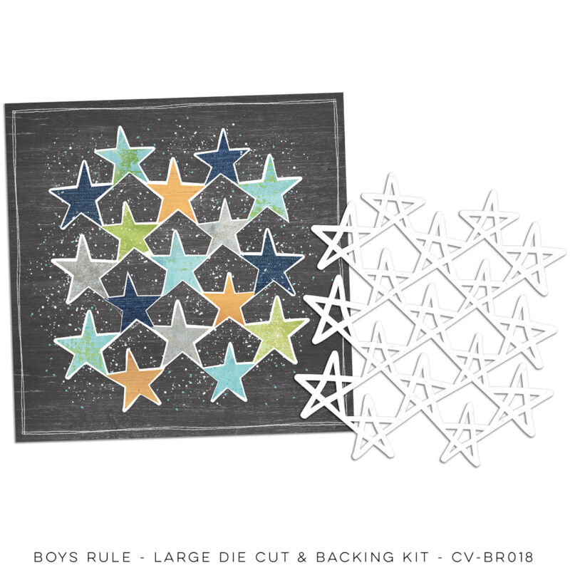 Cocoa Vanilla Studio - Boys Rule 12x12 Backing Kit