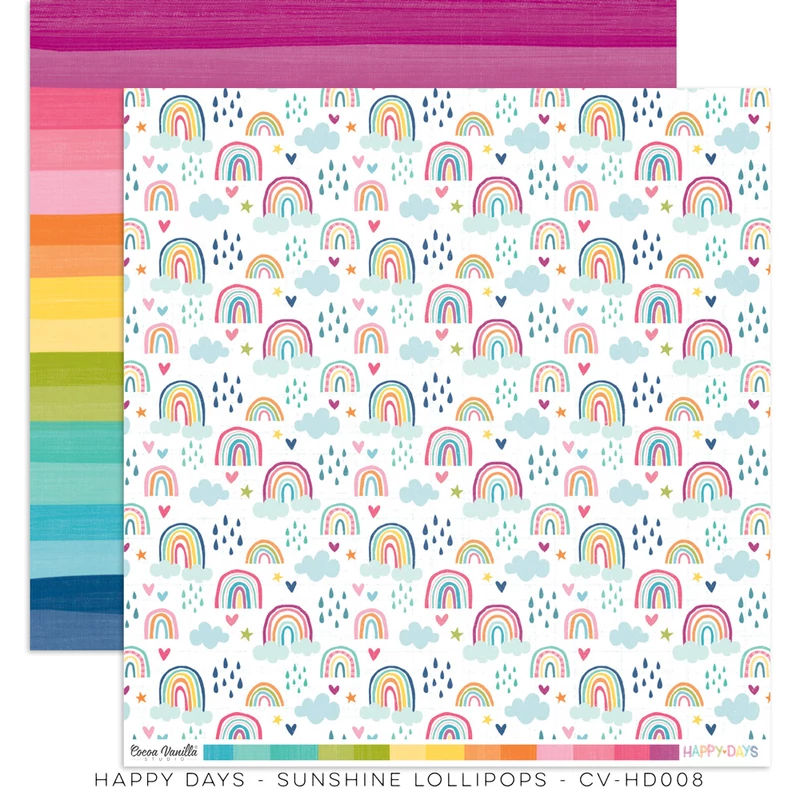 Cocoa Vanilla Studio - Happy Days 12x12 Papír - Sunshine Lollipops