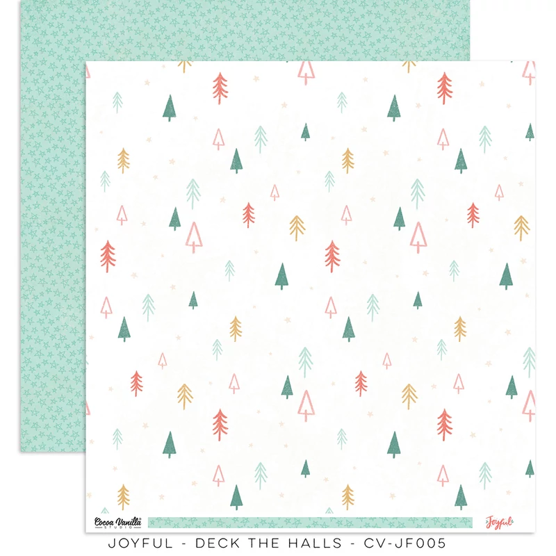 Cocoa Vanilla Studio - Joyful 12x12 Paper - Deck The Halls