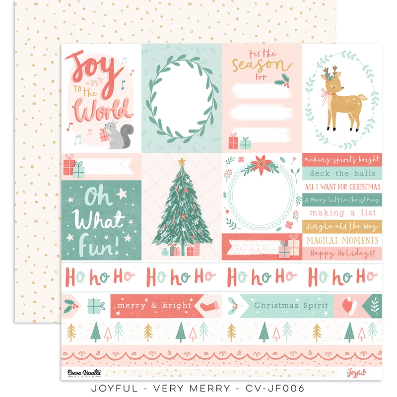 Cocoa Vanilla Studio - Joyful 12x12 Paper - Very Merry