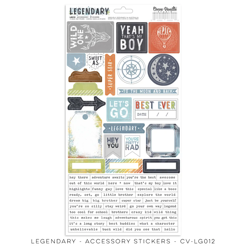 Cocoa Vanilla Studio - Legendary Accessory Stickers