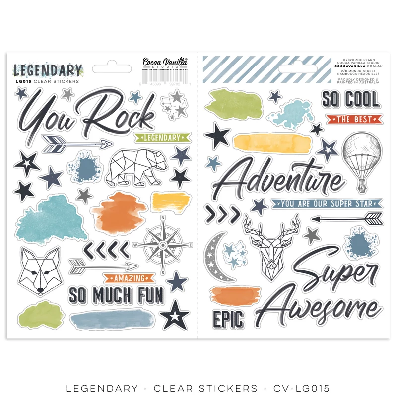 Cocoa Vanilla Studio - Legendary Clear Stickers