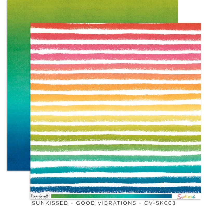 Cocoa Vanilla Studio - Sunkissed 12x12 Paper - Good Vibrations