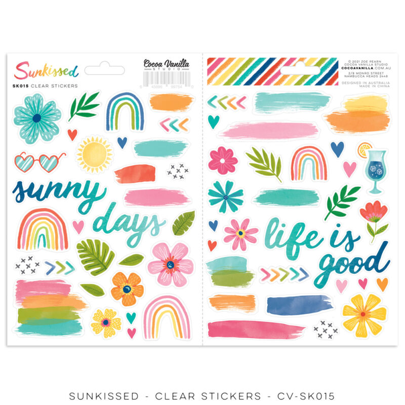 Cocoa Vanilla Studio - Sunkissed Clear Stickers