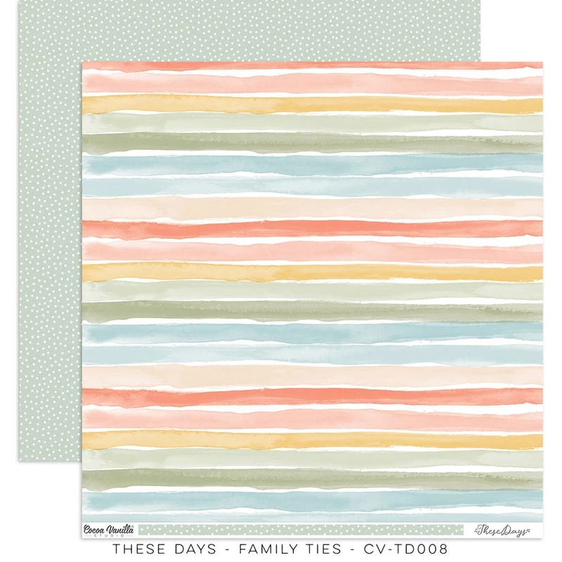 Cocoa Vanilla Studio - These Days 12x12 Paper - Family Ties