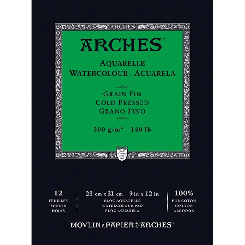 Arches Watercolor Cold Pressed Paper Pad 9
