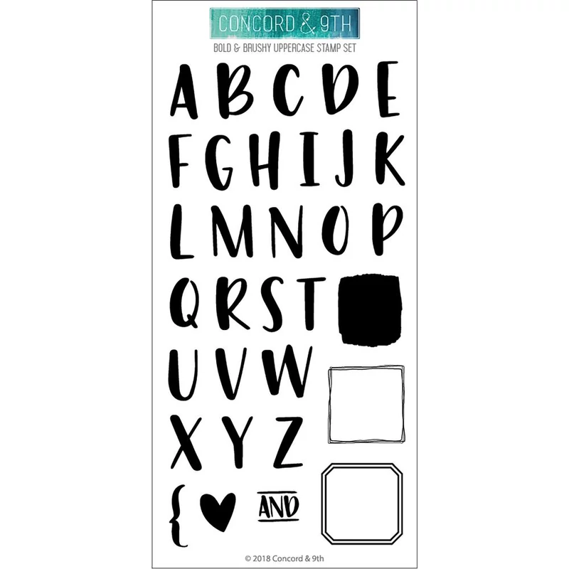 Concord & 9th 4x8 Clear Stamps - Bold & Brushy Uppercase
