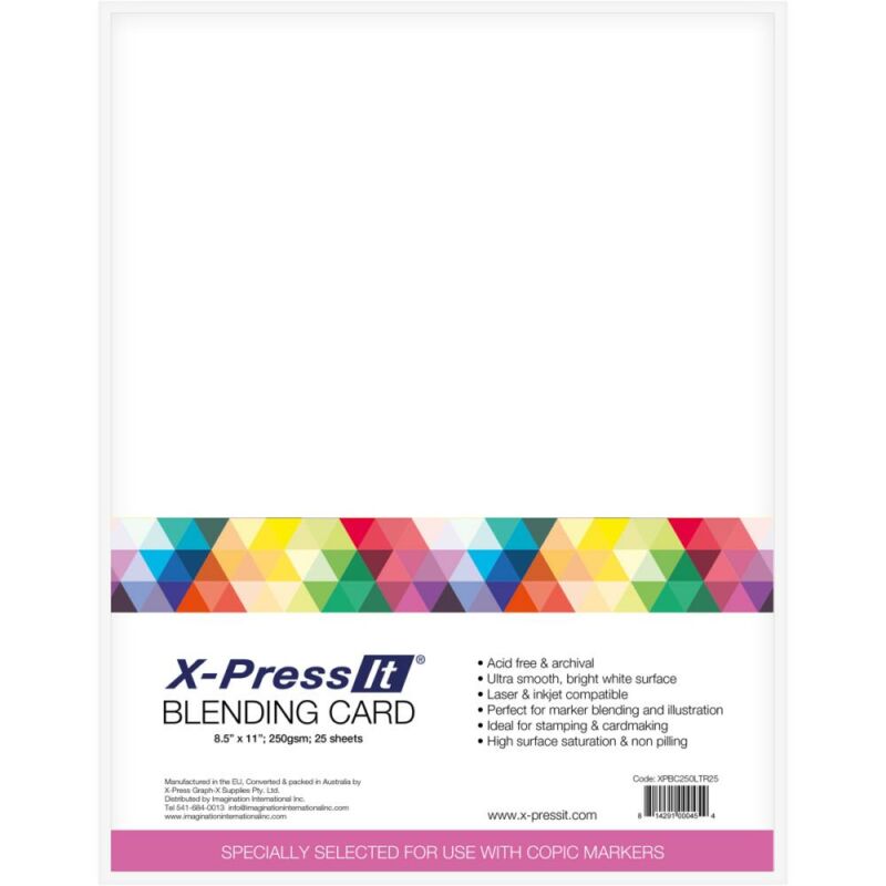 X-Press Blending Card 8.5"X11" 25/Pkg