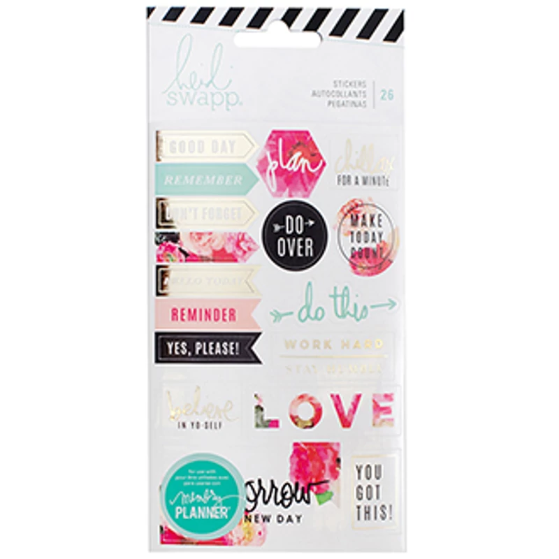 Heidi Swapp - Memory Planner 2017 - Floral Stickers