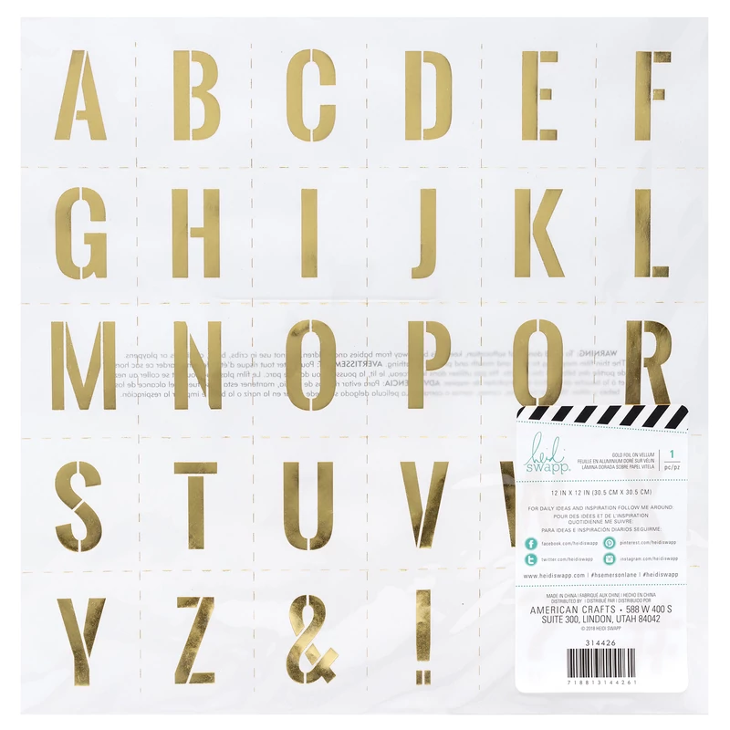 Heidi Swapp - Emerson Lane 12x12 Vellum Specialty Paper - Stencil