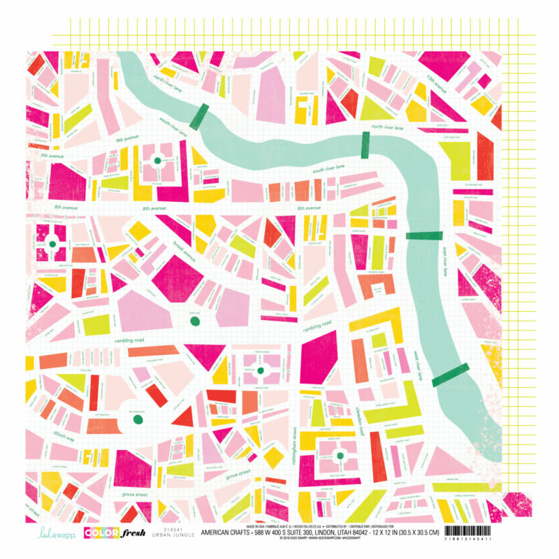 Heidi Swapp - Color Fresh 12x12 Patterned Paper - Urban Jungle