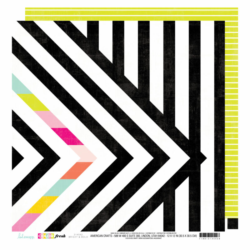 Heidi Swapp - Color Fresh 12x12 Patterned Paper - Bright and Bold