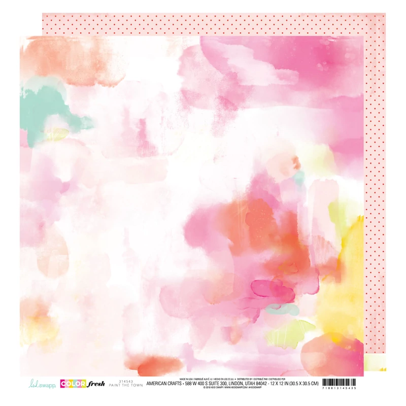 Heidi Swapp - Color Fresh 12x12 Patterned Paper - Paint The Town