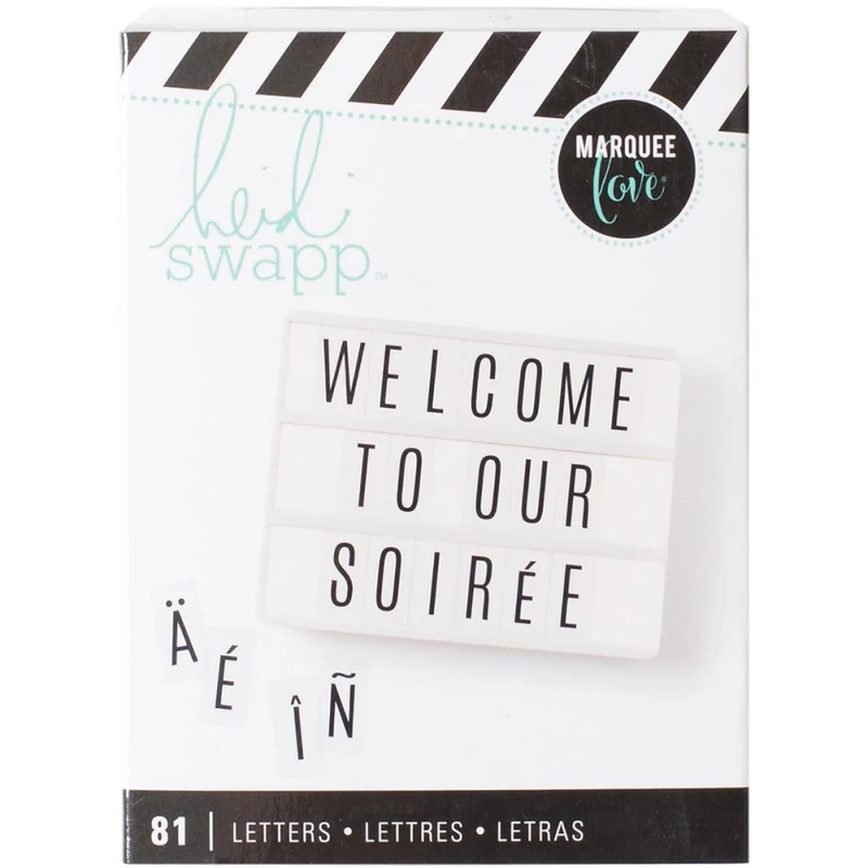  Heidi Swapp - Lightbox International Black Alpha Inserts Internation