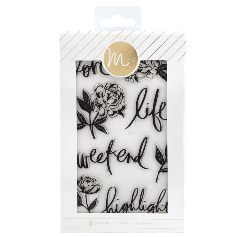 Heidi Swapp - Minc Clear Stamp - Floral (8 Pieces)