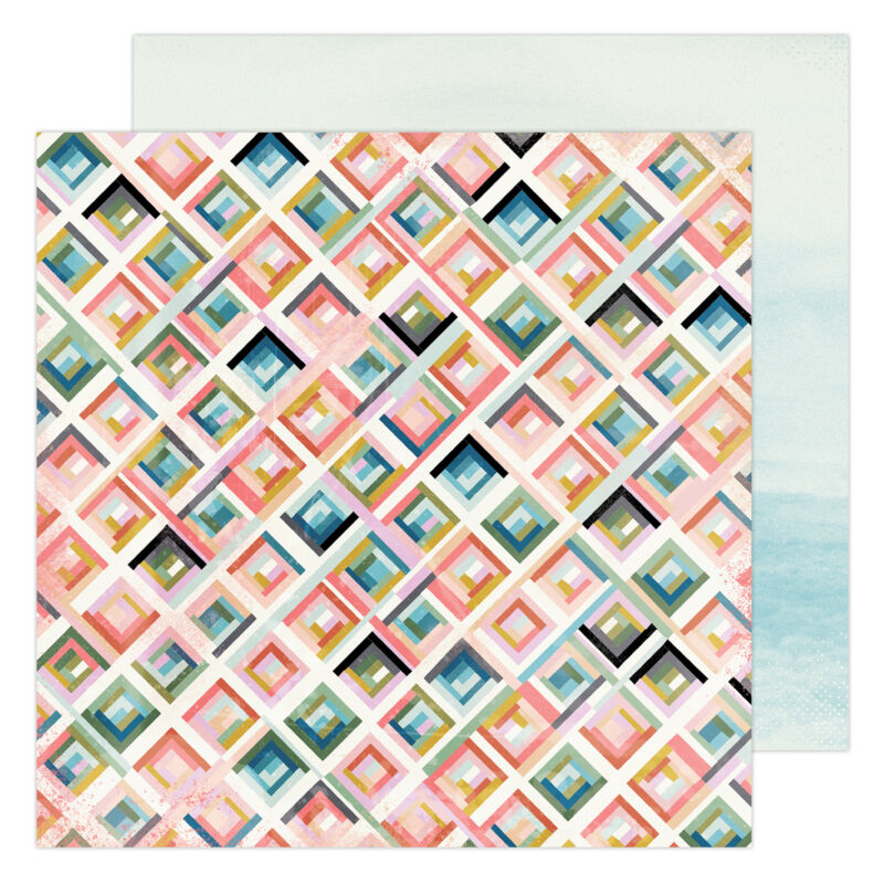 Heidi Swapp - Old School 12x12 Paper- City Grid