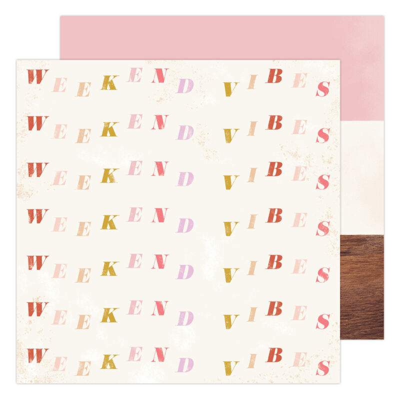 Heidi Swapp - Old School 12x12 scrapbook papír- Weekend Vibe