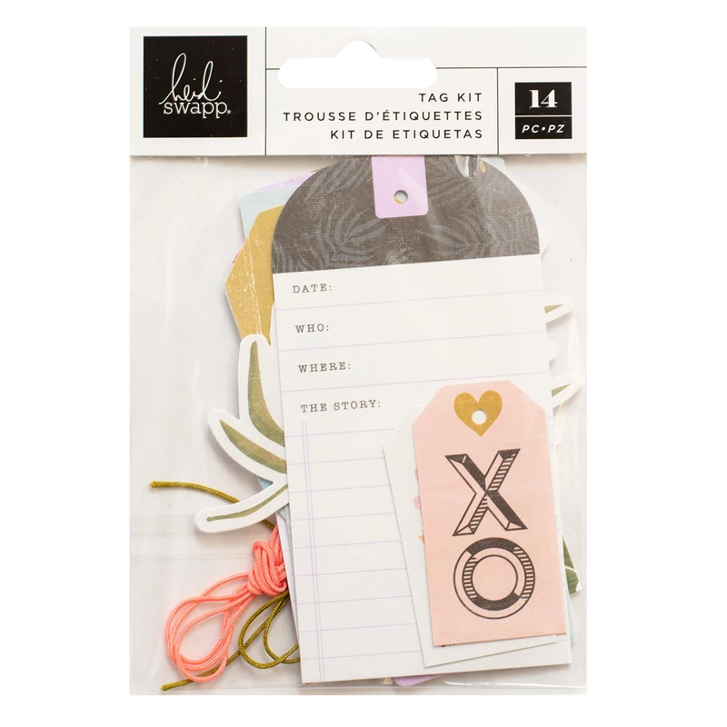 Heidi Swapp - Old School Tag Set  (14 Piece)