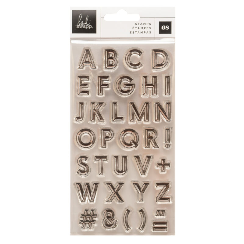 Heidi Swapp - Old School Clear Stamps - Alphas (68 Piece)