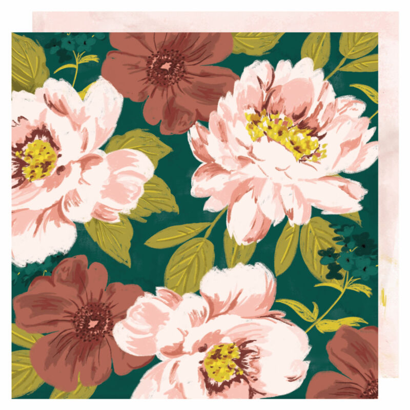 Heidi Swapp - Honey & Spice 12x12 Patterned Paper - La Fleur
