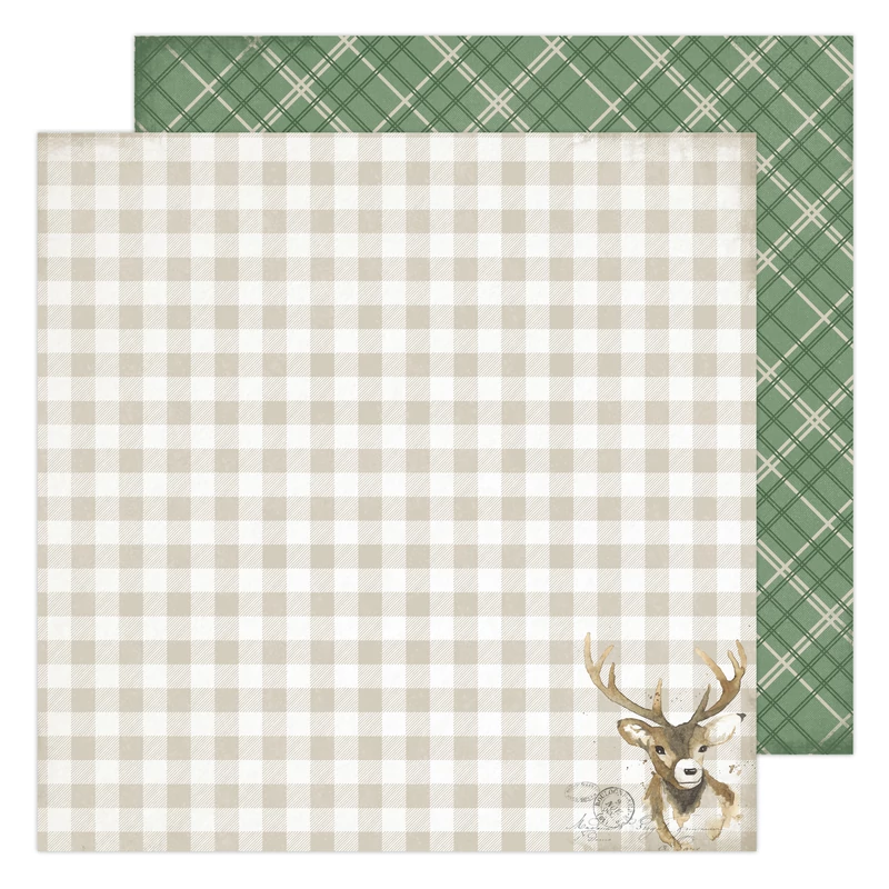 Heidi Swapp - Winter Wonderland 12x12 Patterned Paper - Dasher