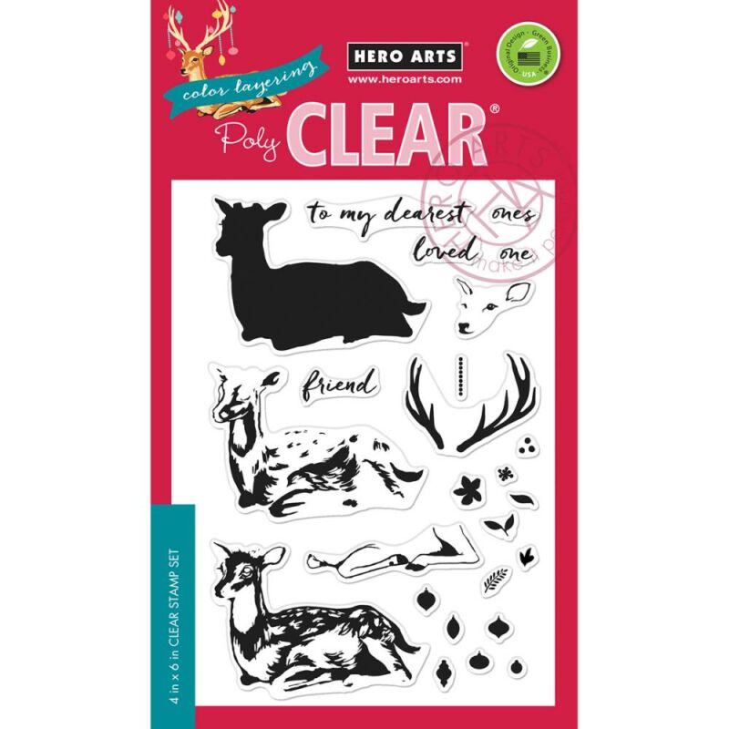 Hero Arts Color Layering Deer Clear Stamps