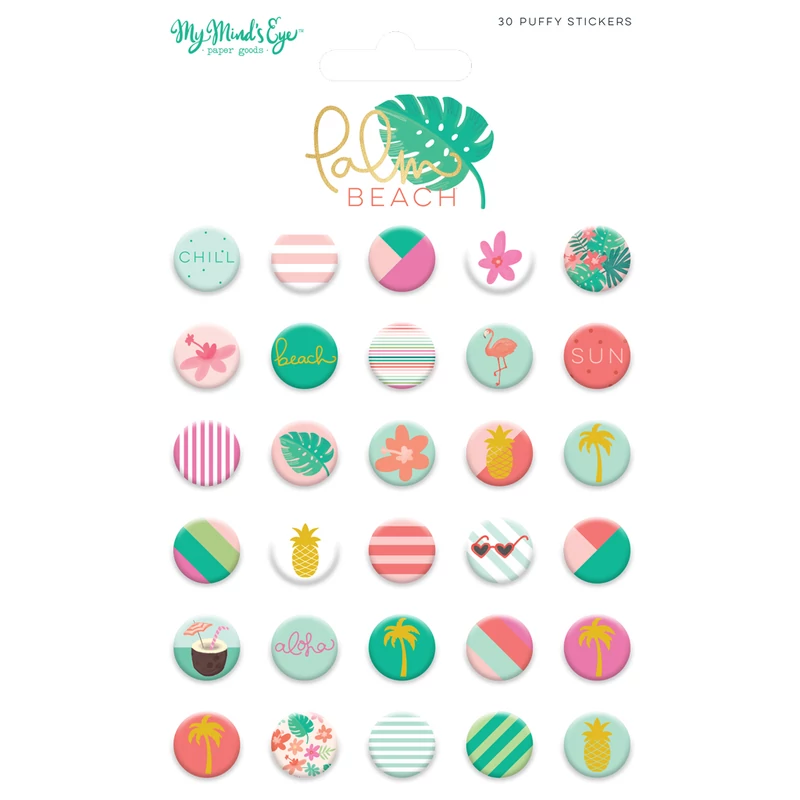 My Mind's Eye - Palm Beach Puffy Stickers