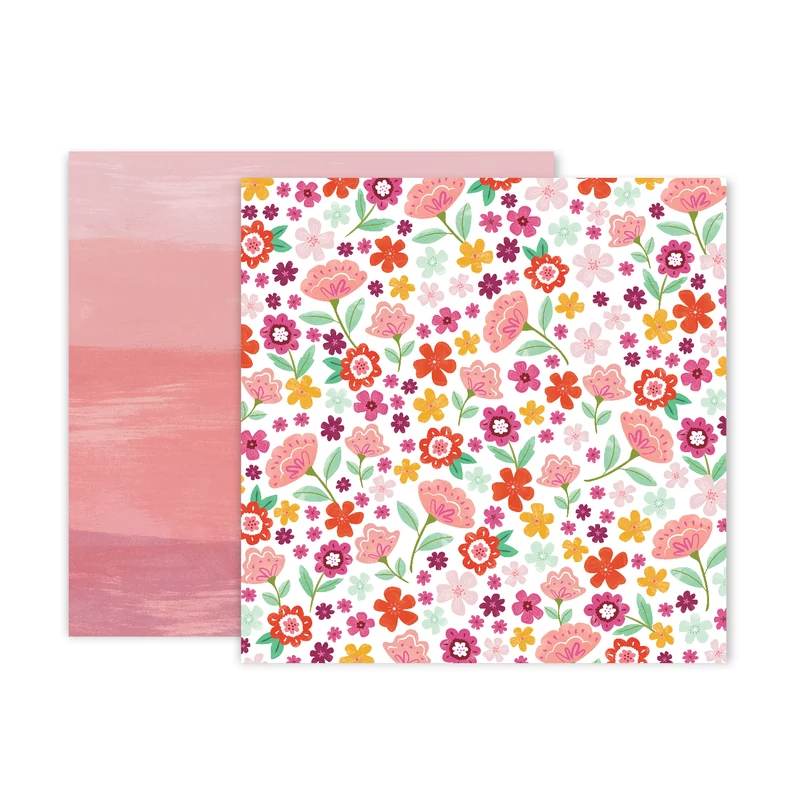 Pink Paislee - Paige Evans - Truly Grateful 12x12 Patterned Paper - 15