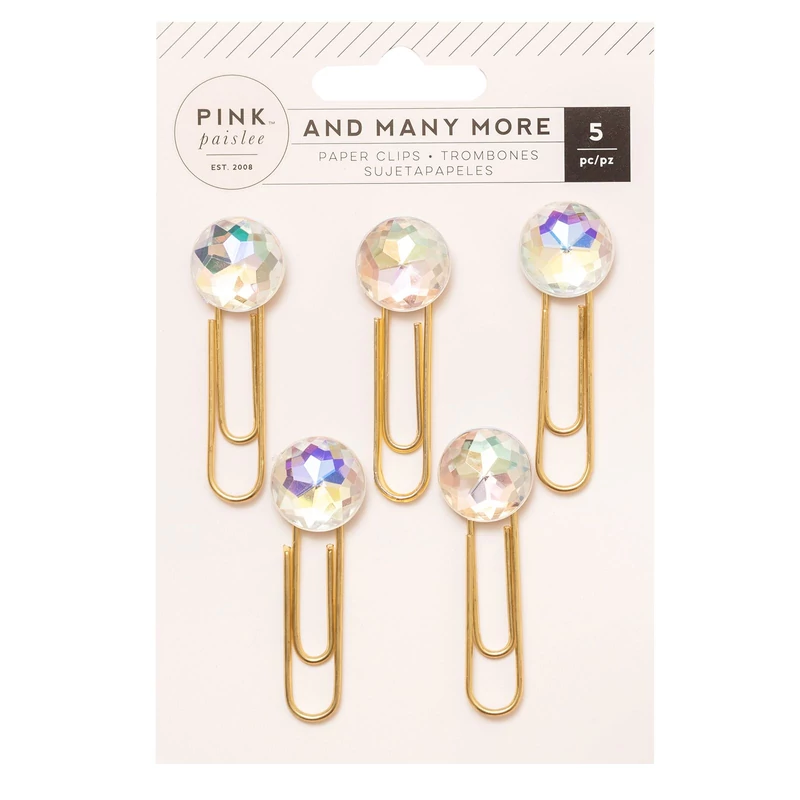 Pink Paislee - And Many More Rhinestone Paper Clips (5 Piece)