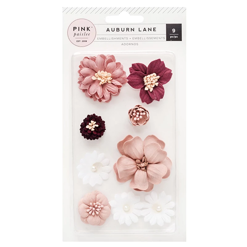 Pink Paislee - Auburn Lane Paper Flowers